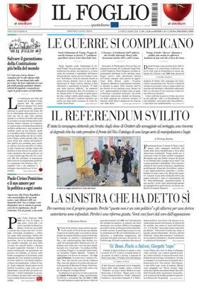 Cover of Il Foglio Quotidiano