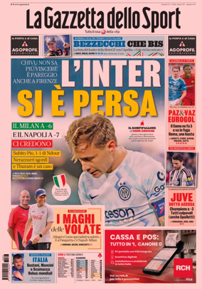 Cover of La Gazzetta dello Sport