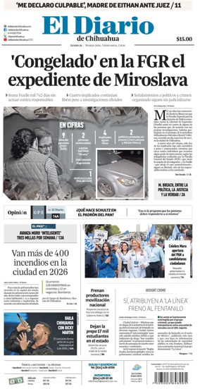 Cover of El Diario de Chihuahua