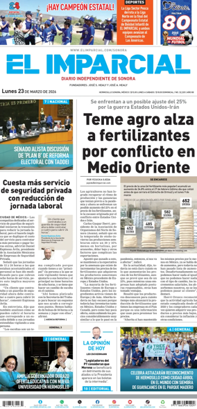 Cover of El Imparcial