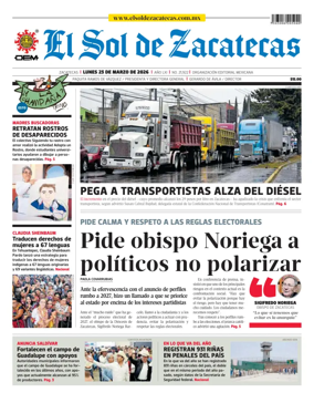 Cover of El Sol de Zacatecas