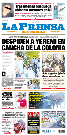 Cover of La Prensa de Coahuila
