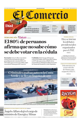 Cover of Diario El Comercio