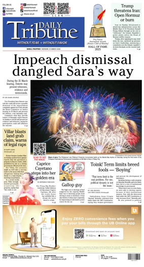 Cover of Daily Tribune (Philippines)