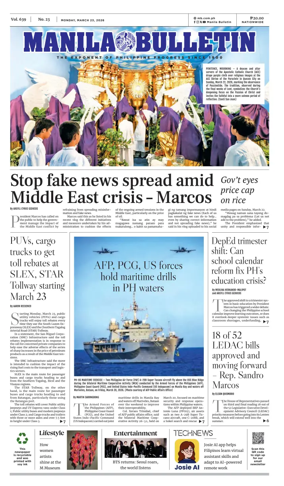 Cover of Manila Bulletin