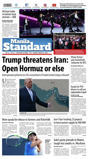 Cover of Manila Standard