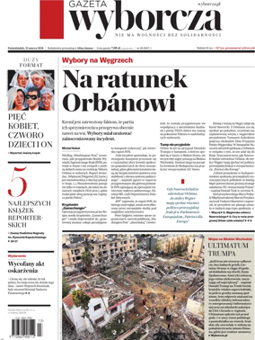 Cover of Gazeta Wyborcza Stoleczna