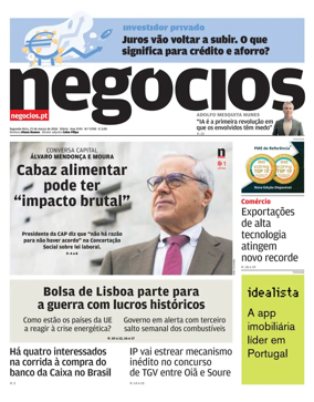 Cover of Jornal de Negocios