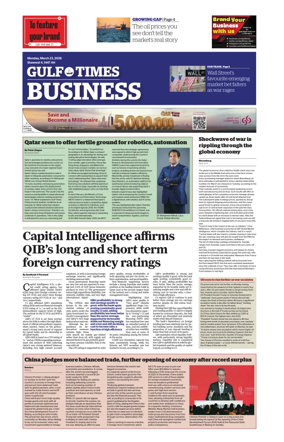 Cover of Gulf Times Business