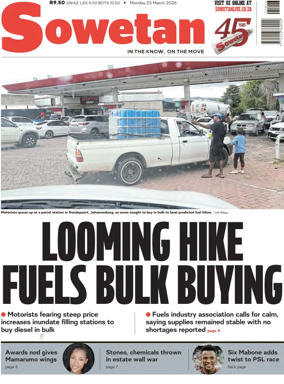 Cover of Sowetan