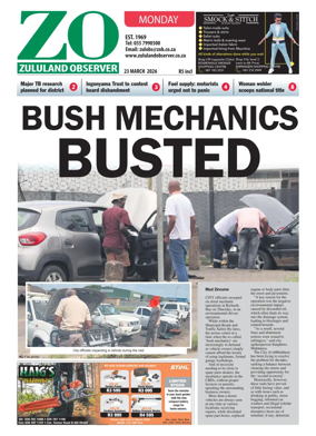 Cover of Zululand Observer - Monday