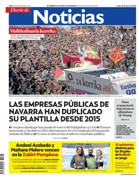 Cover of Diario de Noticias (Spain)