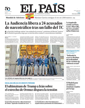 Cover of EL PAIS Valencia