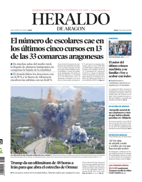 Cover of Heraldo de Aragon