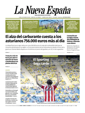 Cover of La Nueva Espana (Occidente)