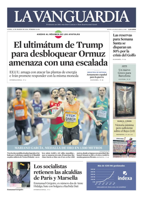 Cover of La Vanguardia