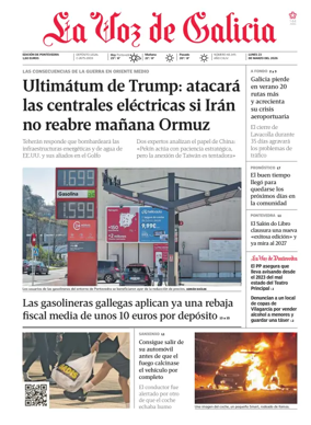 Cover of La Voz de Galicia (Arousa)