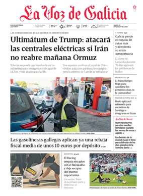 Cover of La Voz de Galicia (Ferrol)