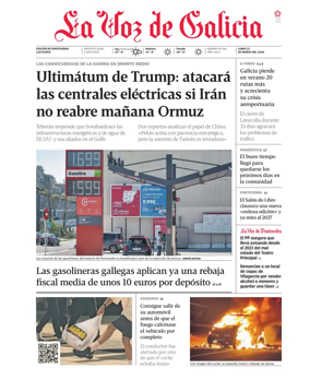 Cover of La Voz de Galicia (Pontevedra)