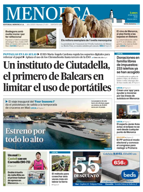 Cover of Menorca Diario Insular