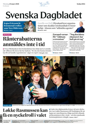 Cover of Svenska Dagbladet