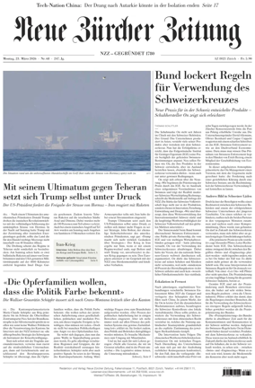 Cover of Neue Zurcher Zeitung