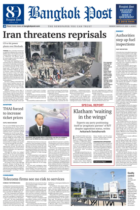 Cover of Bangkok Post