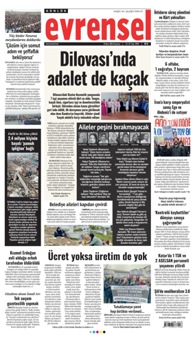 Cover of Evrensel Gazetesi