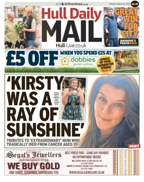 Cover of Hull Daily Mail