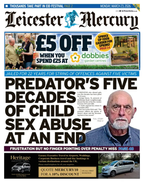 Cover of Leicester Mercury