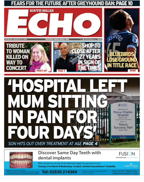Cover of South Wales Echo