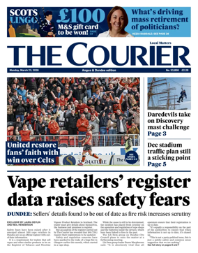 Cover of The Courier & Advertiser (Angus and Dundee)
