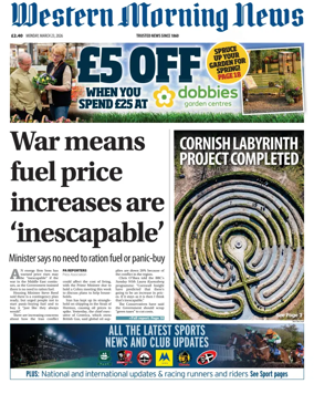 Cover of Western Morning News