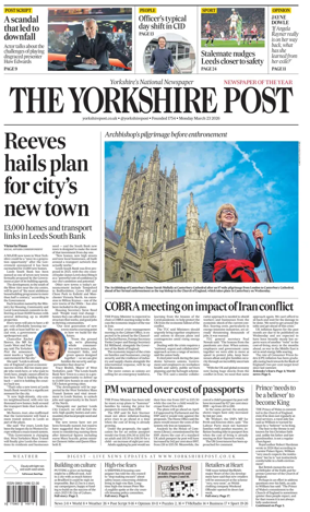 Cover of Yorkshire Post