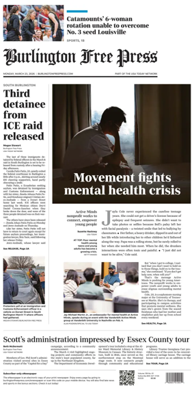 Cover of Burlington Free Press