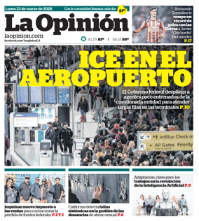 Cover of La Opinion
