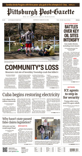 Cover of Pittsburgh Post-Gazette