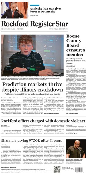 Cover of Rockford Register Star