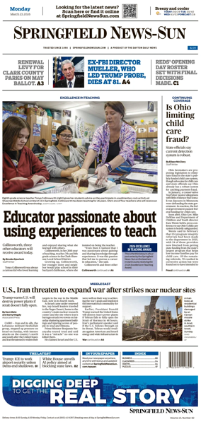 Cover of Springfield News-Sun