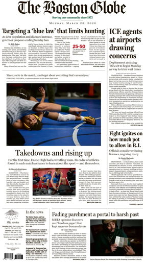 Cover of The Boston Globe