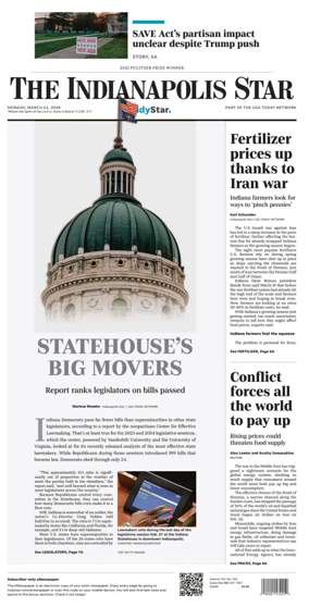 Cover of The Indianapolis Star