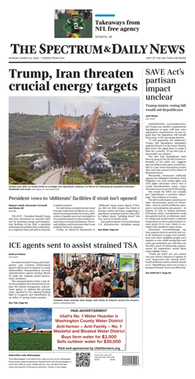 Cover of The Spectrum & Daily News