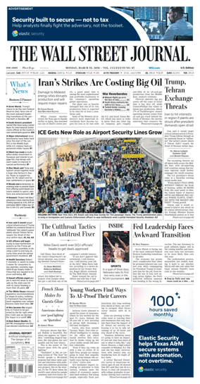 Cover of The Wall Street Journal