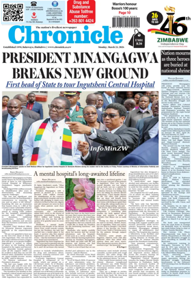 Cover of Chronicle (Zimbabwe)