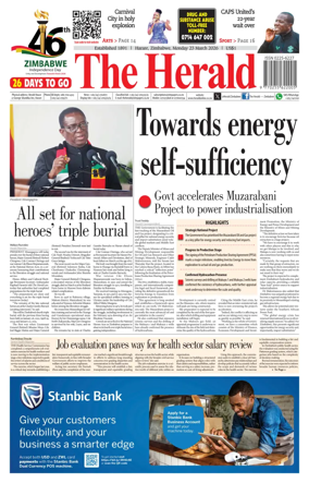 Cover of The Herald (Zimbabwe)