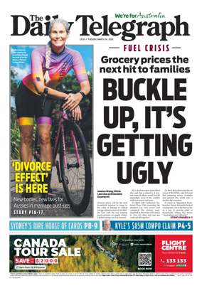Cover of The Daily Telegraph (Sydney)