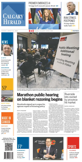 Cover of Calgary Herald
