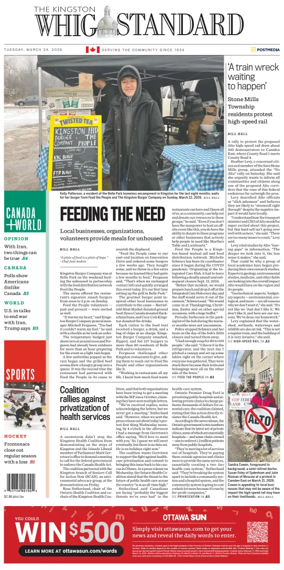 Cover of Kingston Whig-Standard