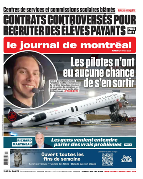 Cover of Le Journal de Montreal