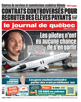 Cover of Le Journal de Quebec